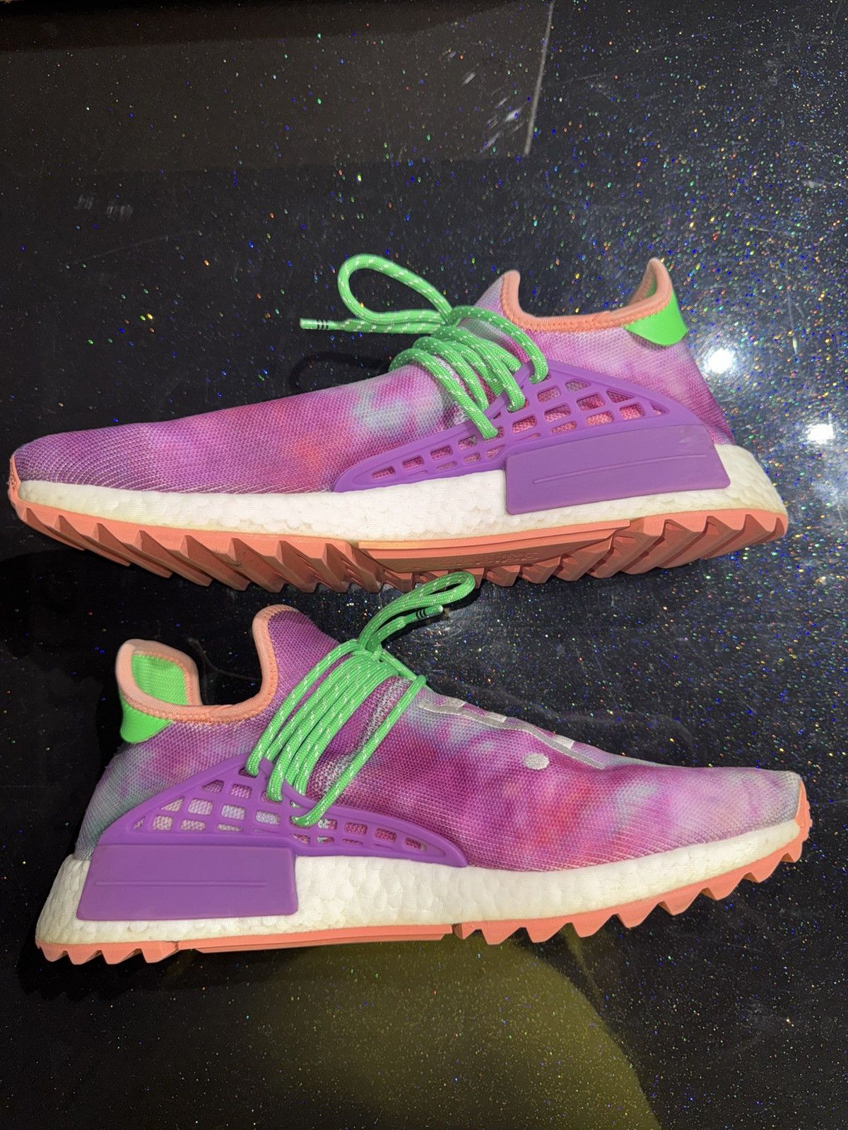 Adidas × Pharrell Pharrell x Adidas NMD Human Race Trail ‘Holi Festival’ Size US 12 / EU 45 - 2 Thumbnail
