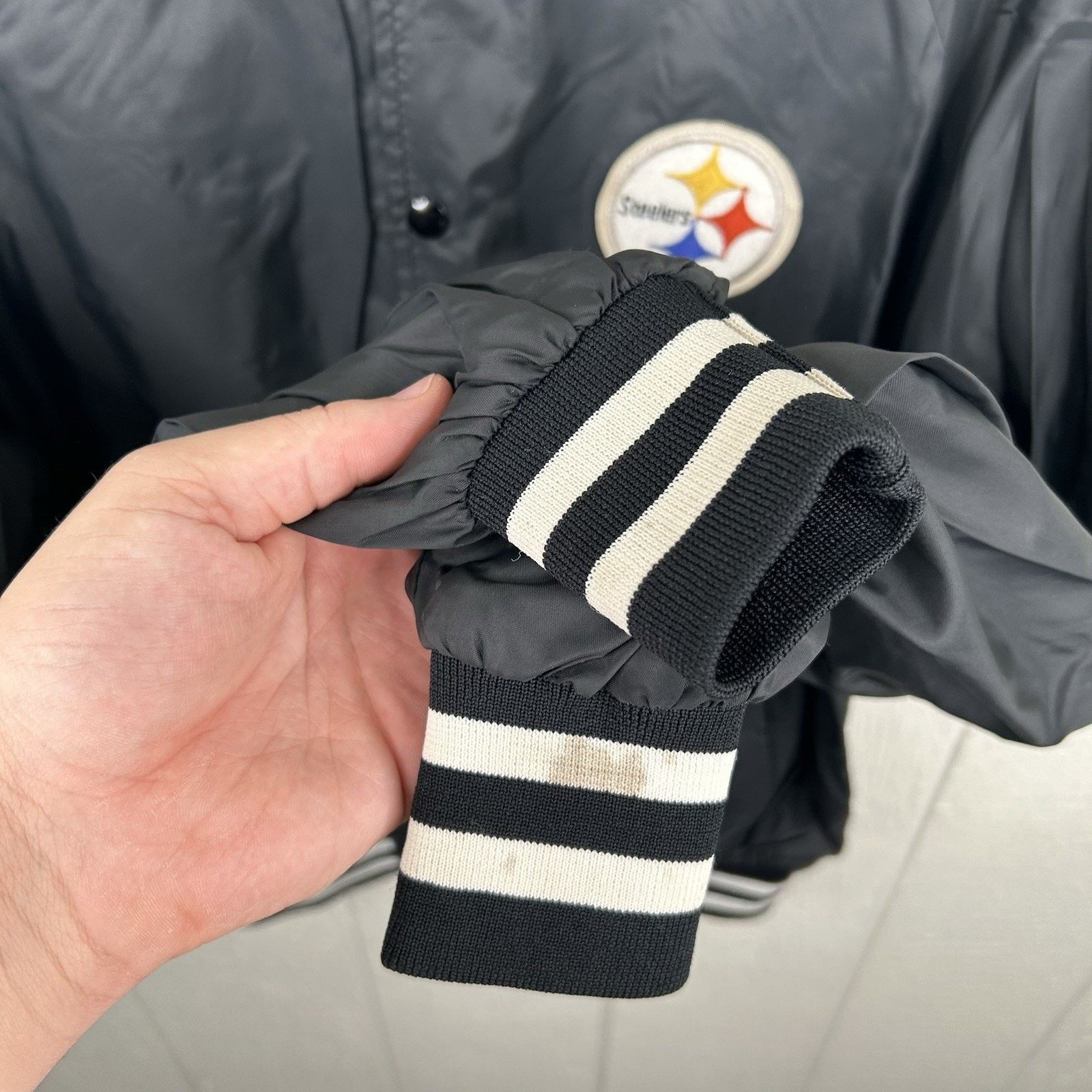 & Other Stories 80’s Black Pittsburgh Steelers Bomber Varsity Jacket Size XL Size US XL / EU 56 / 4 - 6 Thumbnail