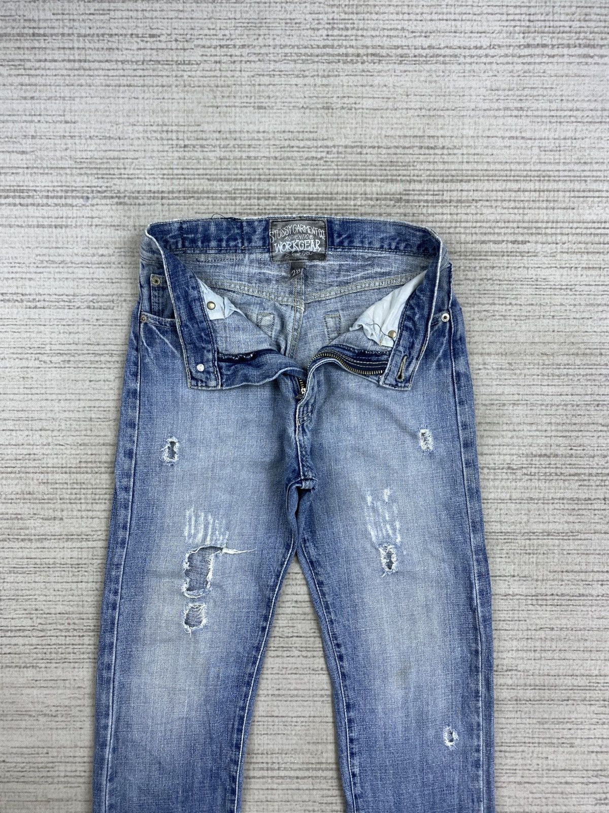 Stussy × Vintage Vintage 90s Stussy Garment Distressed Denim Jeans Size US 27 - 7 Thumbnail