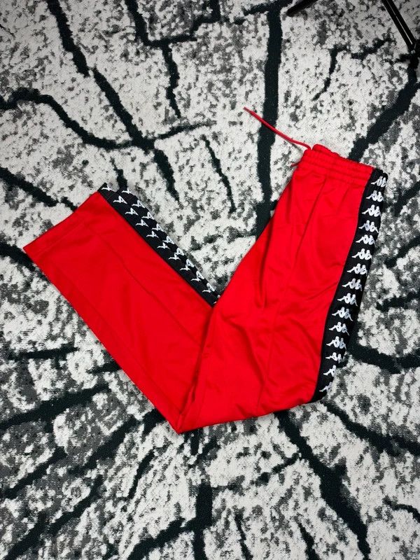 Kappa Kappa tracksuit pants with stripes red black S Size US 28 / EU 44 - 1 Thumbnail