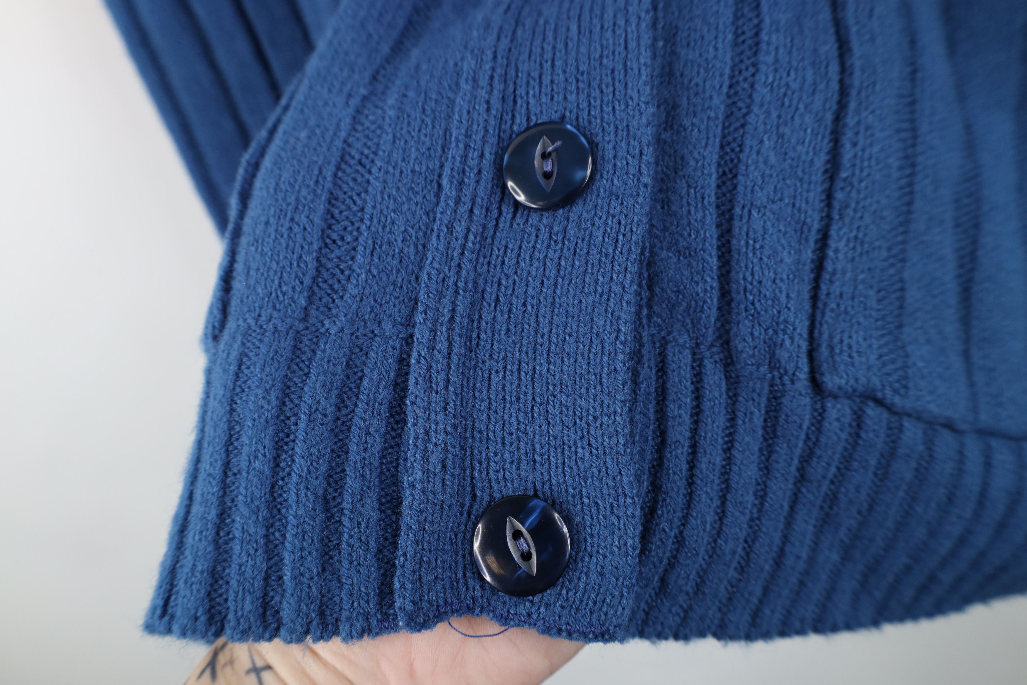 Vintage Vintage 50s Streetwear Ribbed Knit Sweater Vest Blue USA Size XL / US 12-14 / IT 48-50 - 4 Thumbnail