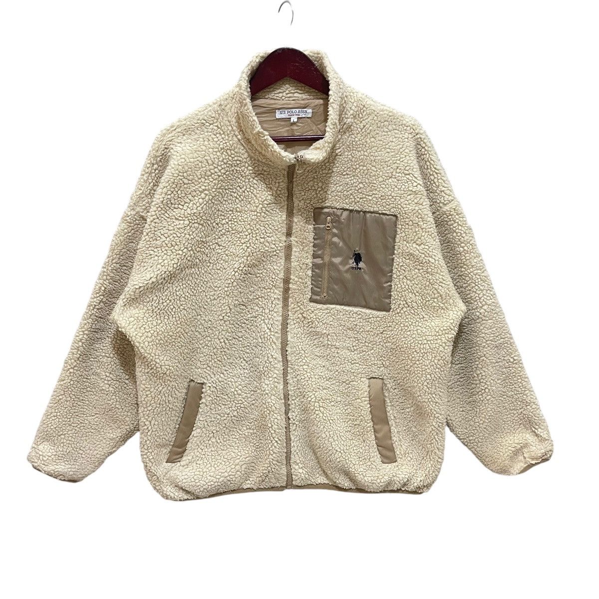 Polo Ralph Lauren × U.S. Polo Assn. US Polo Assn Shearling Deep Pile Zipper Jacket Size US L / EU 52-54 / 3 - 1 Thumbnail