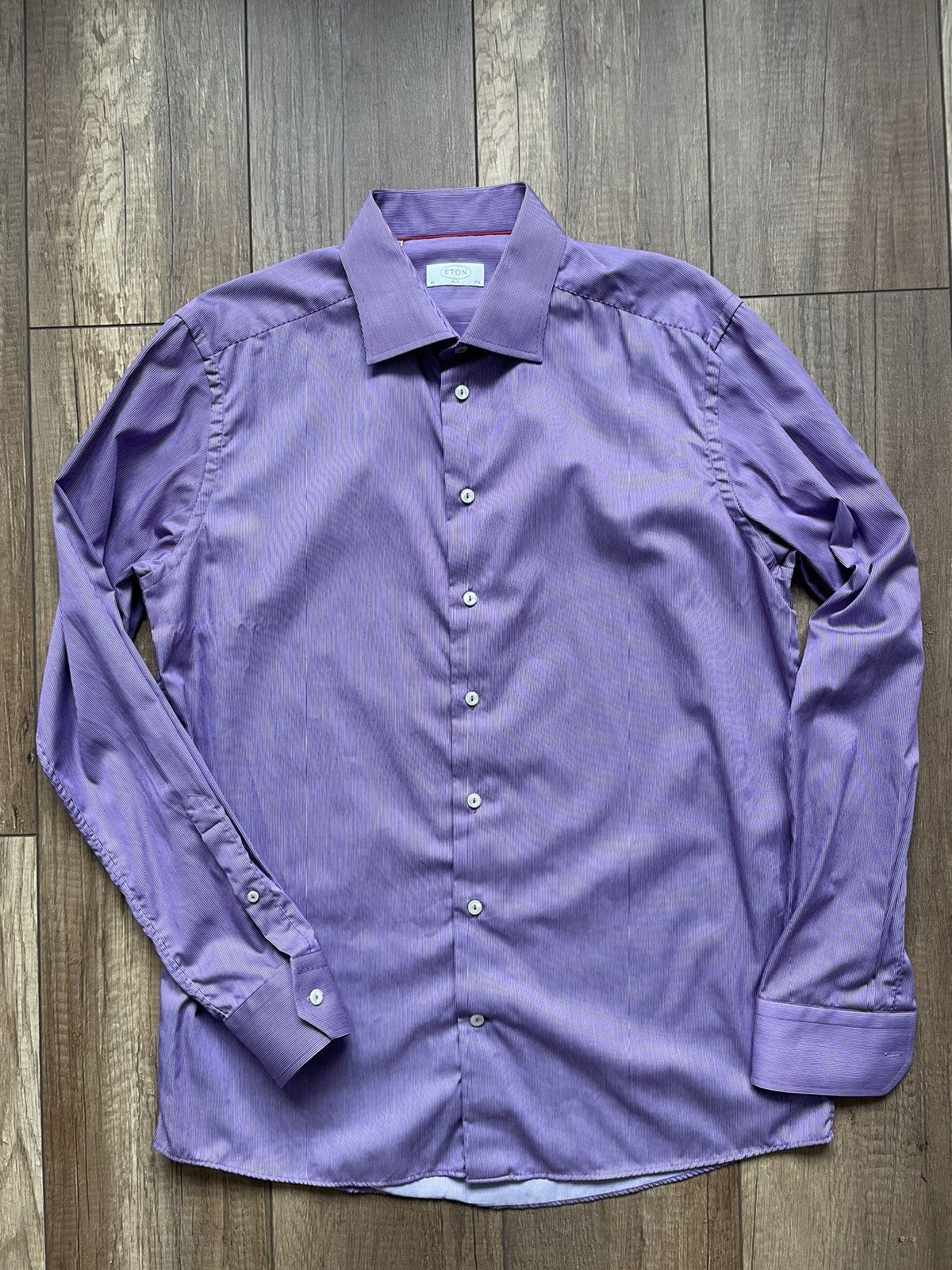 Eton ETON Shirt Button Down Slim Fit Mens Size US S / EU 44-46 / 1 - 1 Thumbnail