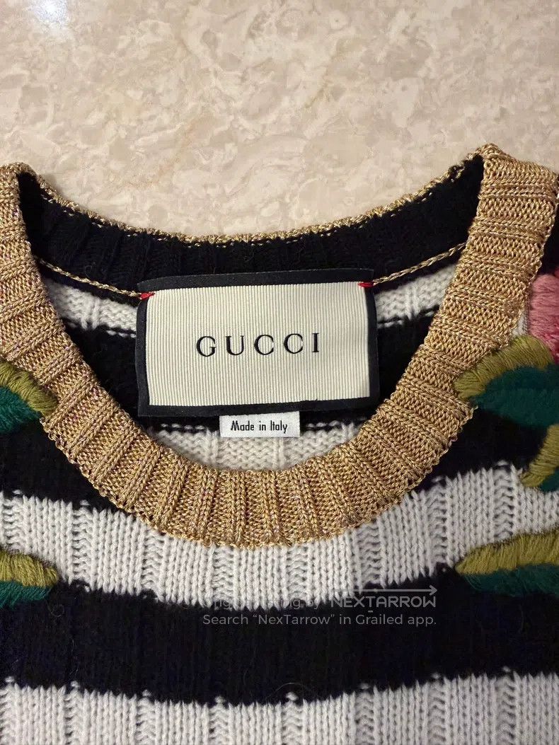Gucci Gucci Black and white striped sweater Size S / US 4 / IT 40 - 4 Thumbnail