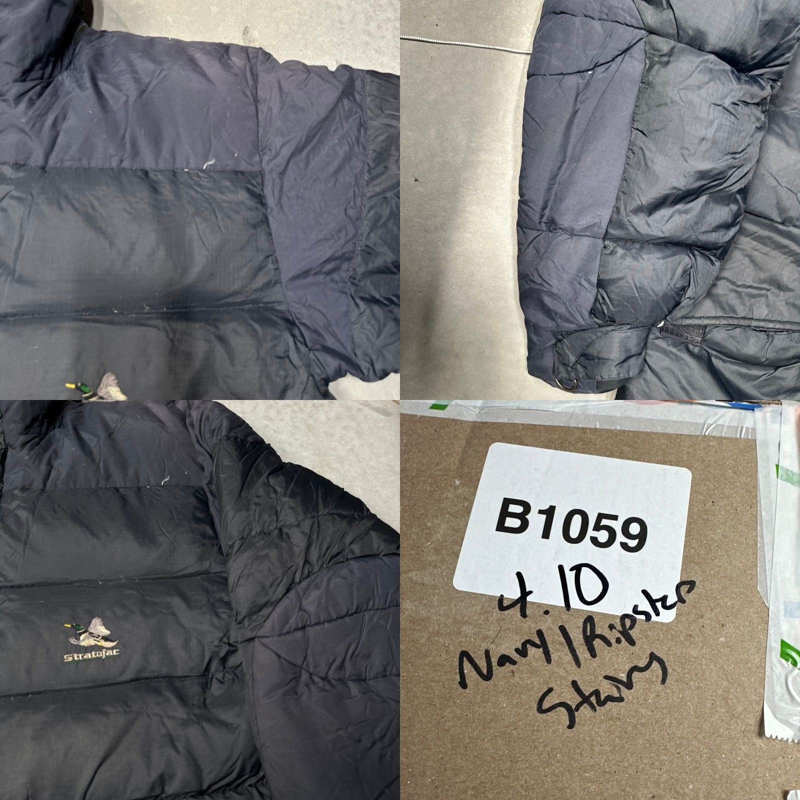 Vintage VINTAGE Stratojac Goose Down Puffer Parka Jacket XL Navy Quilted Pockets Zip Mens Size US XL / EU 56 / 4 - 11 Thumbnail