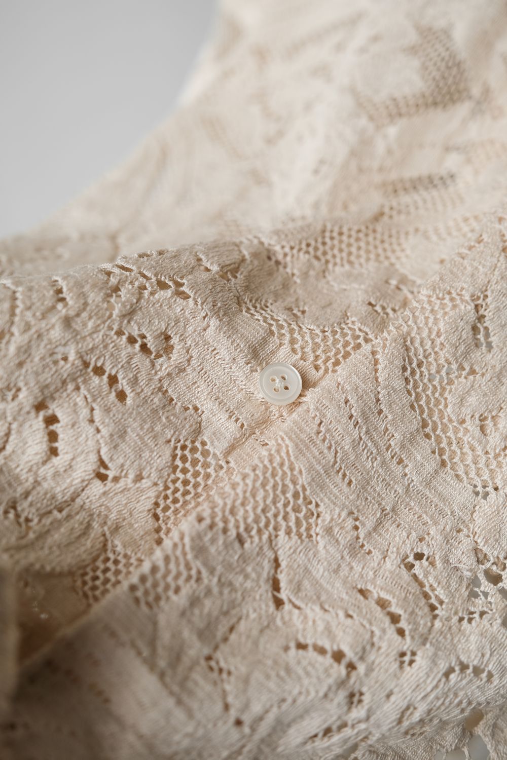 Bode BODE Cotton Lace Shirt - Ecru Size US M / EU 48-50 / 2 - 3 Thumbnail