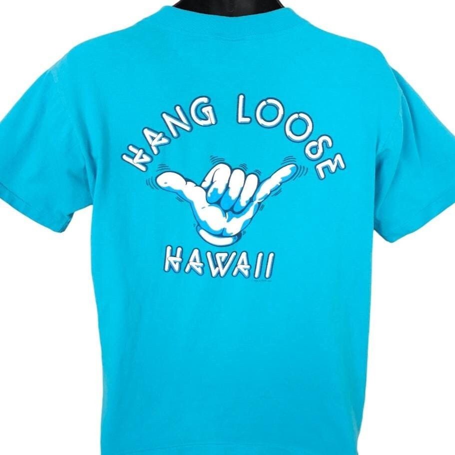 Vintage Vintage Hang Loose Hawaii T Shirt Mens Size Large Blue 80s Size US L / EU 52-54 / 3 - 1 Thumbnail
