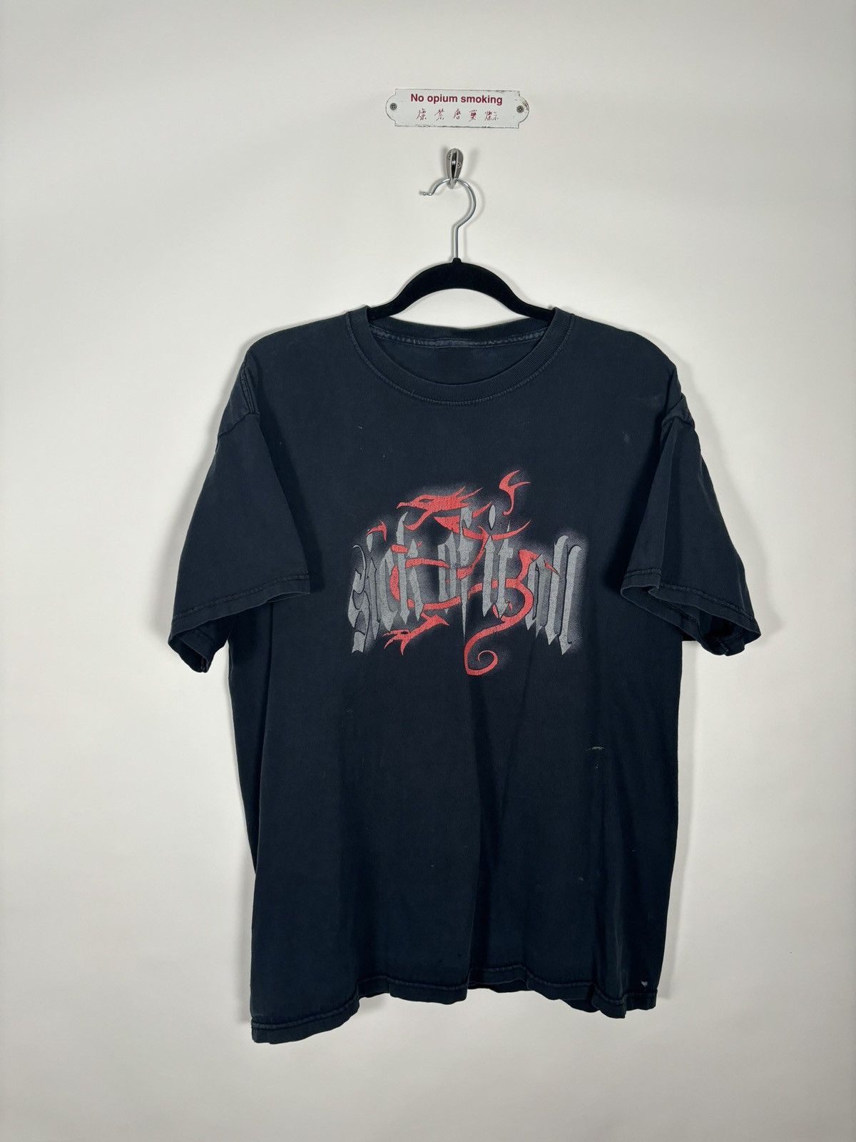 image of Vintage Punkhardcore Sick Of It All “Dragon” T-Shirt in Faded Black, Men's (Size Medium)