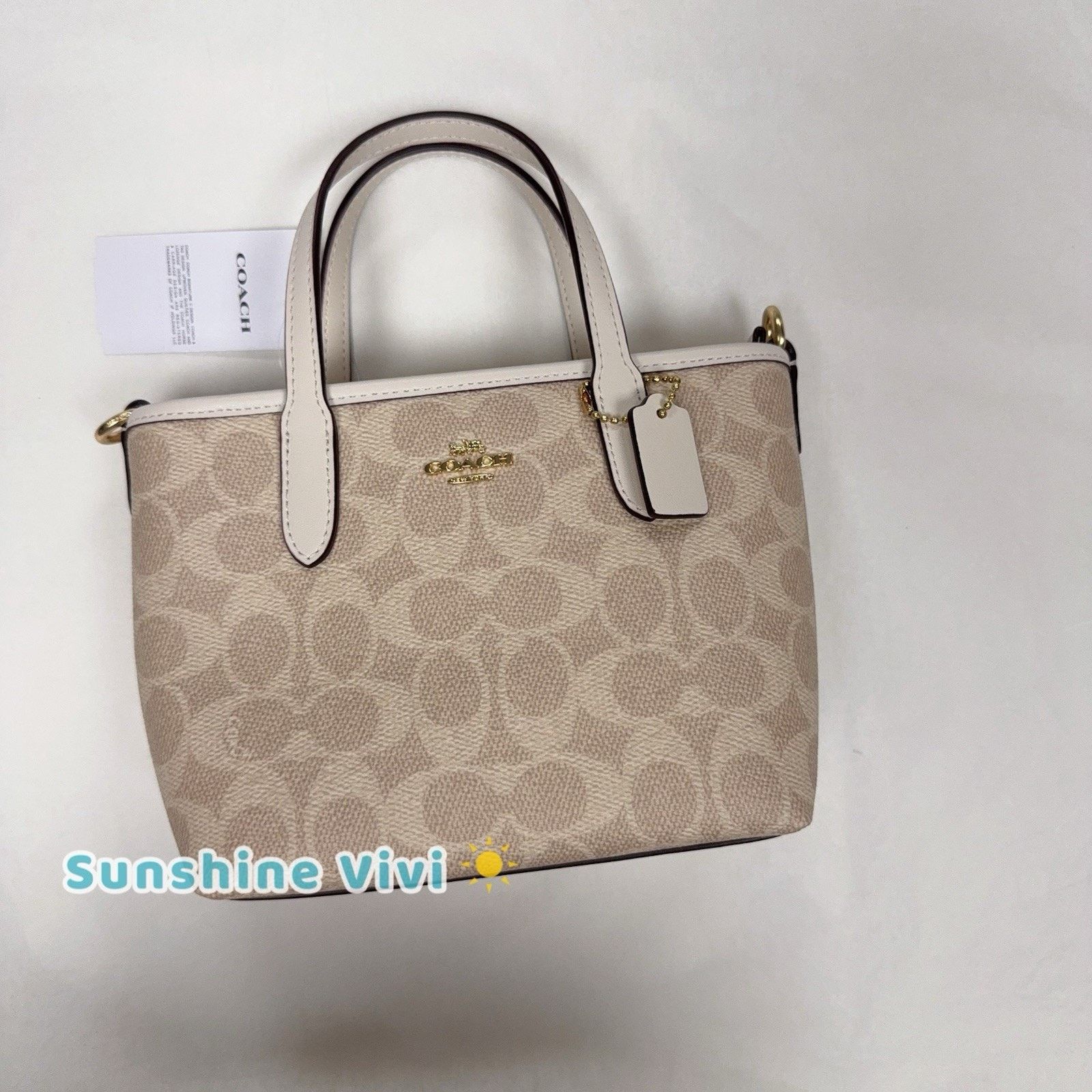 Coach NWT COACH City Mini Tote Bag CW032 Sand Chalk Size ONE SIZE - 2 Thumbnail