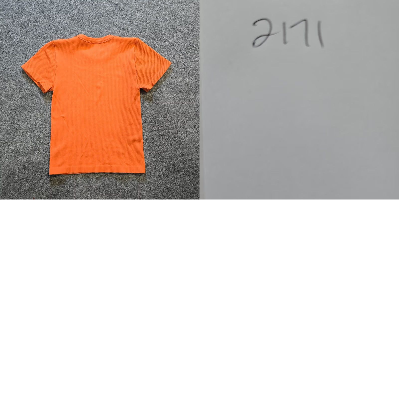 Vintage Sunday Best Top Womens Small Orange Ribbed Cropped Short Sleeve Stretch Shirt Size S / US 4 / IT 40 - 8 Thumbnail