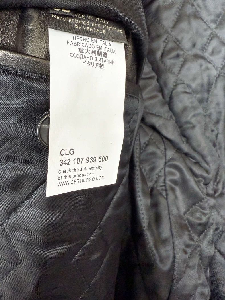 Versace Versace Men's padded leather jacket classic embroidered de Size US S / EU 44-46 / 1 - 8 Thumbnail