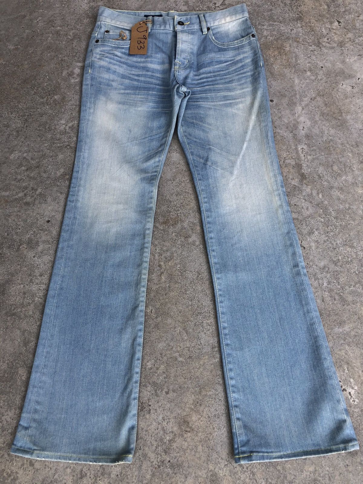 Japanese Brand Japanese Kunna Flared Jeans Distressed Jeans Size US 31 - 1 Thumbnail