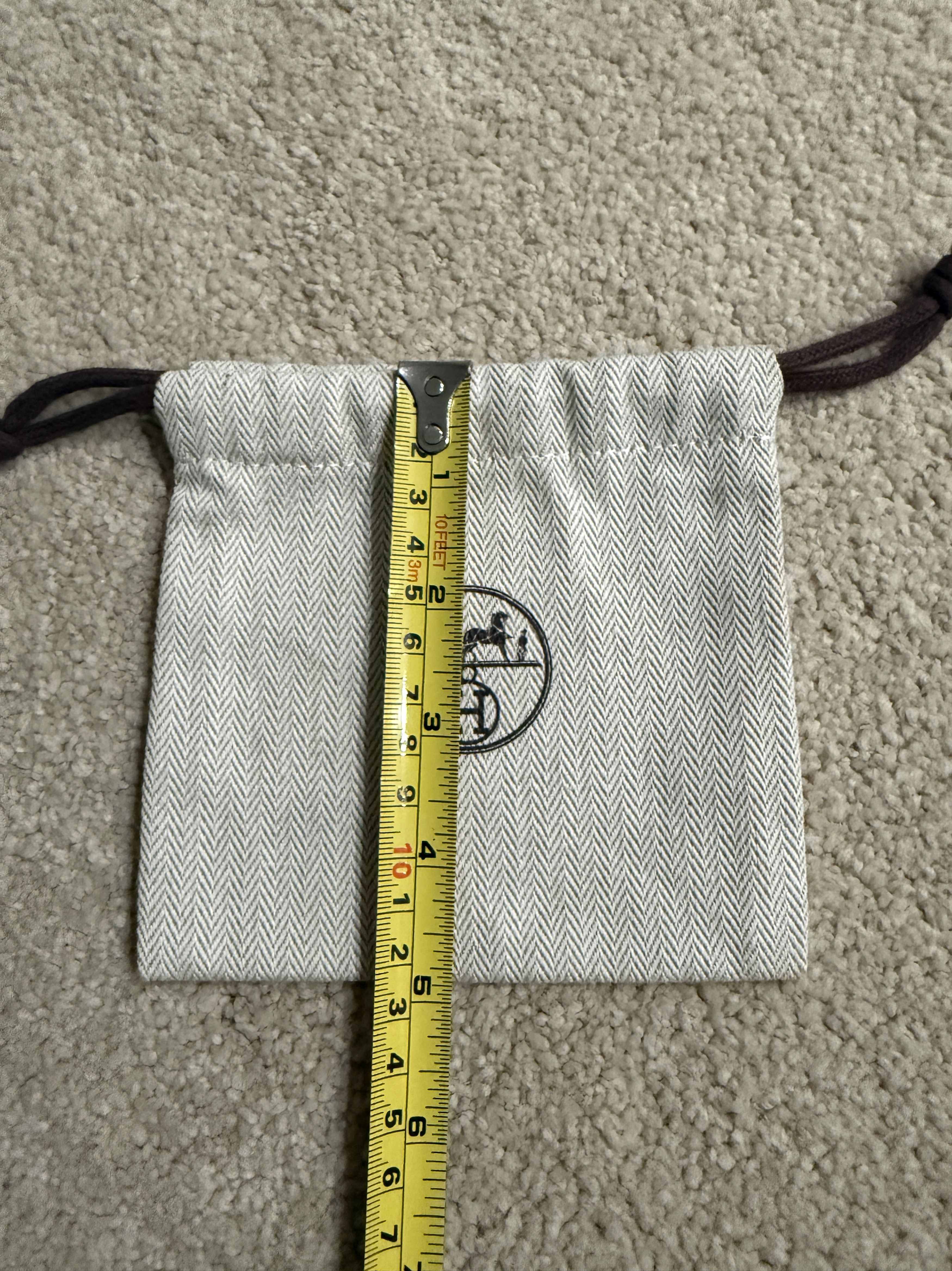 Hermes Authentic Hermes Herringbone Tweed Drawstring Storage Size ONE SIZE - 4 Thumbnail