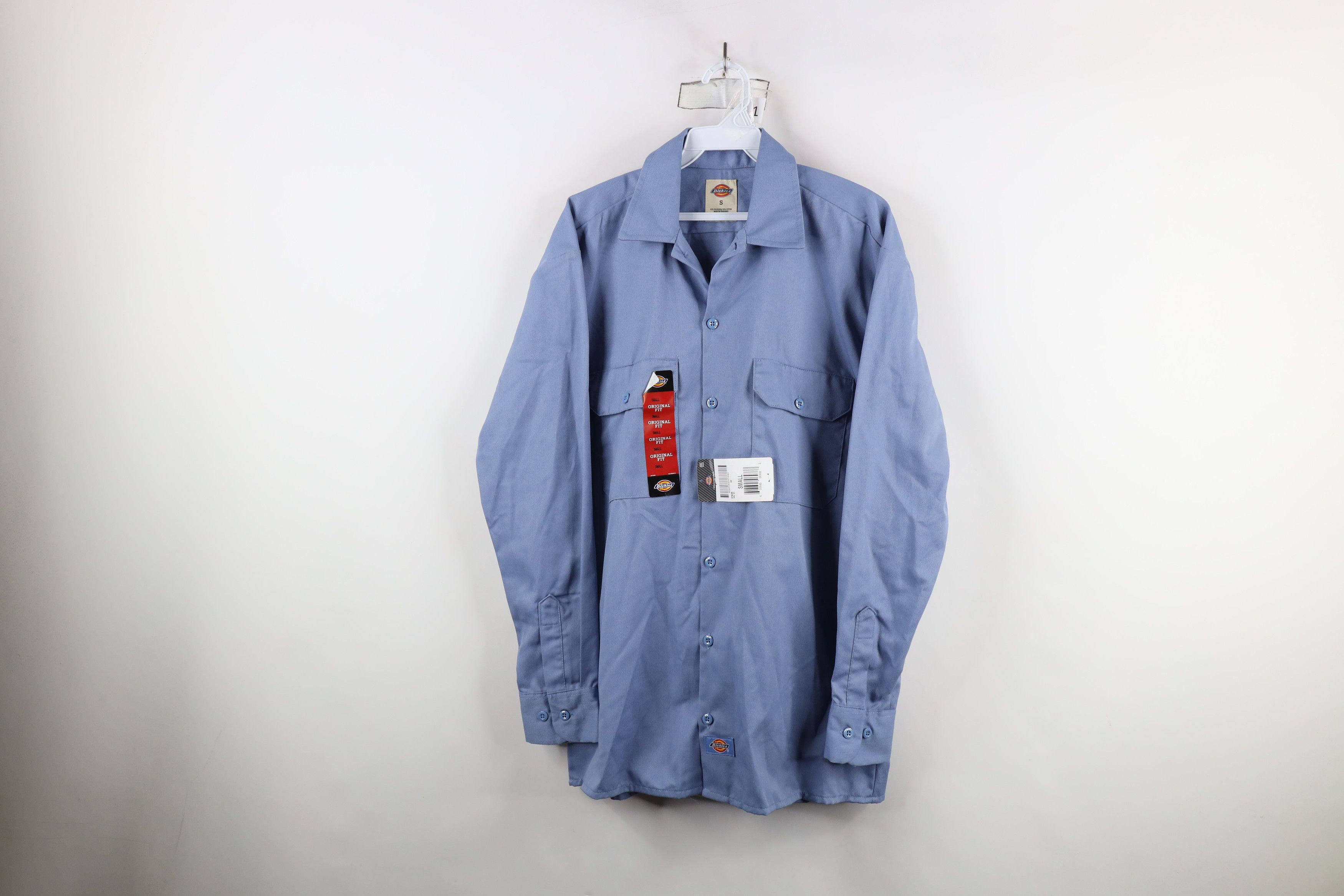 Dickies × Vintage Deadstock Vintage Y2K Dickies Workwear Button Shirt Blue Size US S / EU 44-46 / 1 - 1 Thumbnail