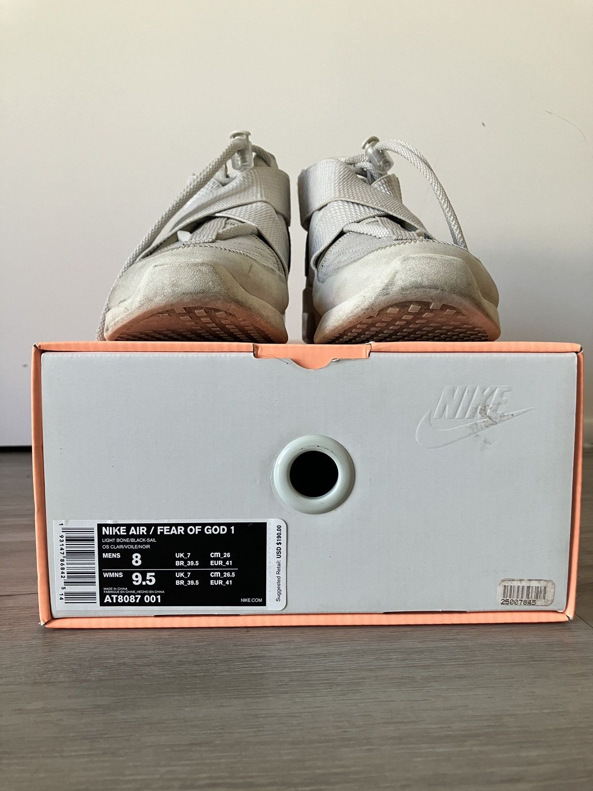Fear of God × Nike Nike Air Fear of God 1 Raid Light Bone/Black Sail Size US 8 / EU 41 - 5 Thumbnail