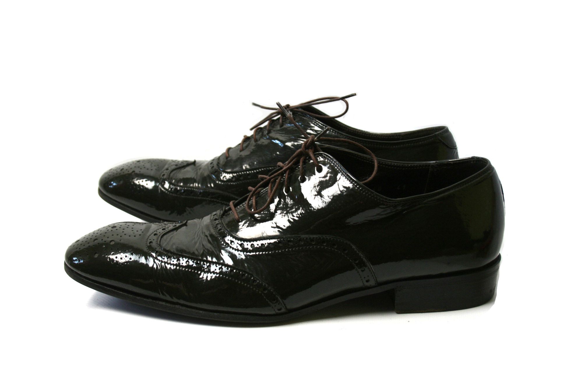 Gianni Barbato Patent Leather Derby Shoes Size US 8 / EU 41 - 1 Thumbnail