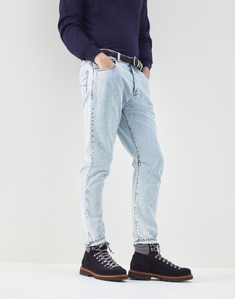 Brunello Cucinelli o1w1db10924 Denim Pants in Open Blue Size US 36 / EU 52 - 1 Preview