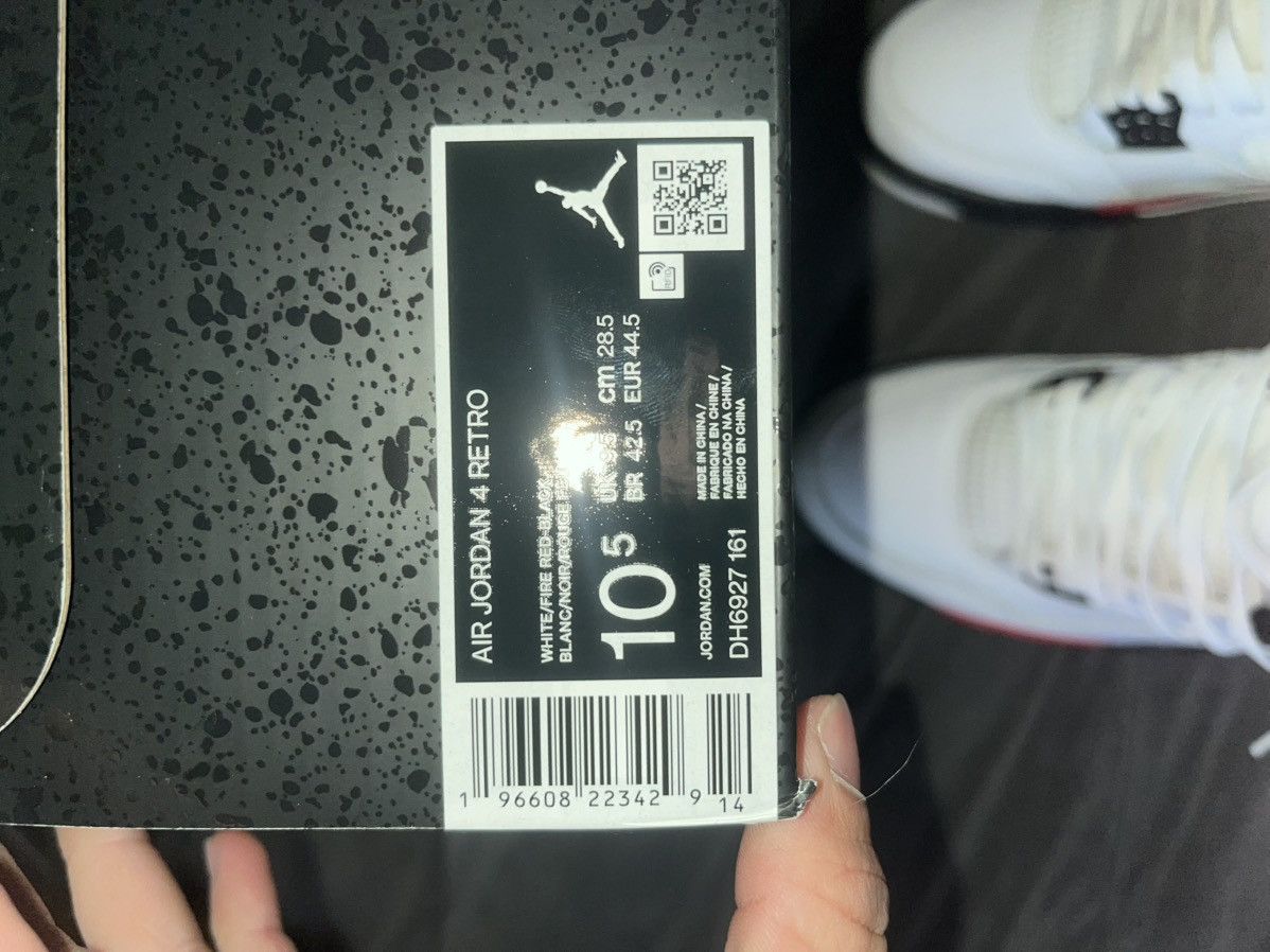 Jordan Brand × Nike JORDAN 4 RED CEMENT Size US 10.5 / EU 43-44 - 7 Thumbnail