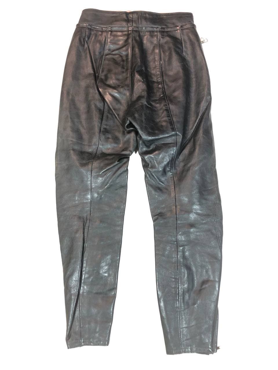 Genuine Leather × Vintage Harro Vintage Leather Racing Moto Pants Size US 28 / EU 44 - 5 Thumbnail