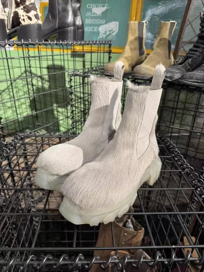 Rick Owens Rick Owens Horse-hair boots Size US 6.5 / IT 36.5 - 1 Thumbnail