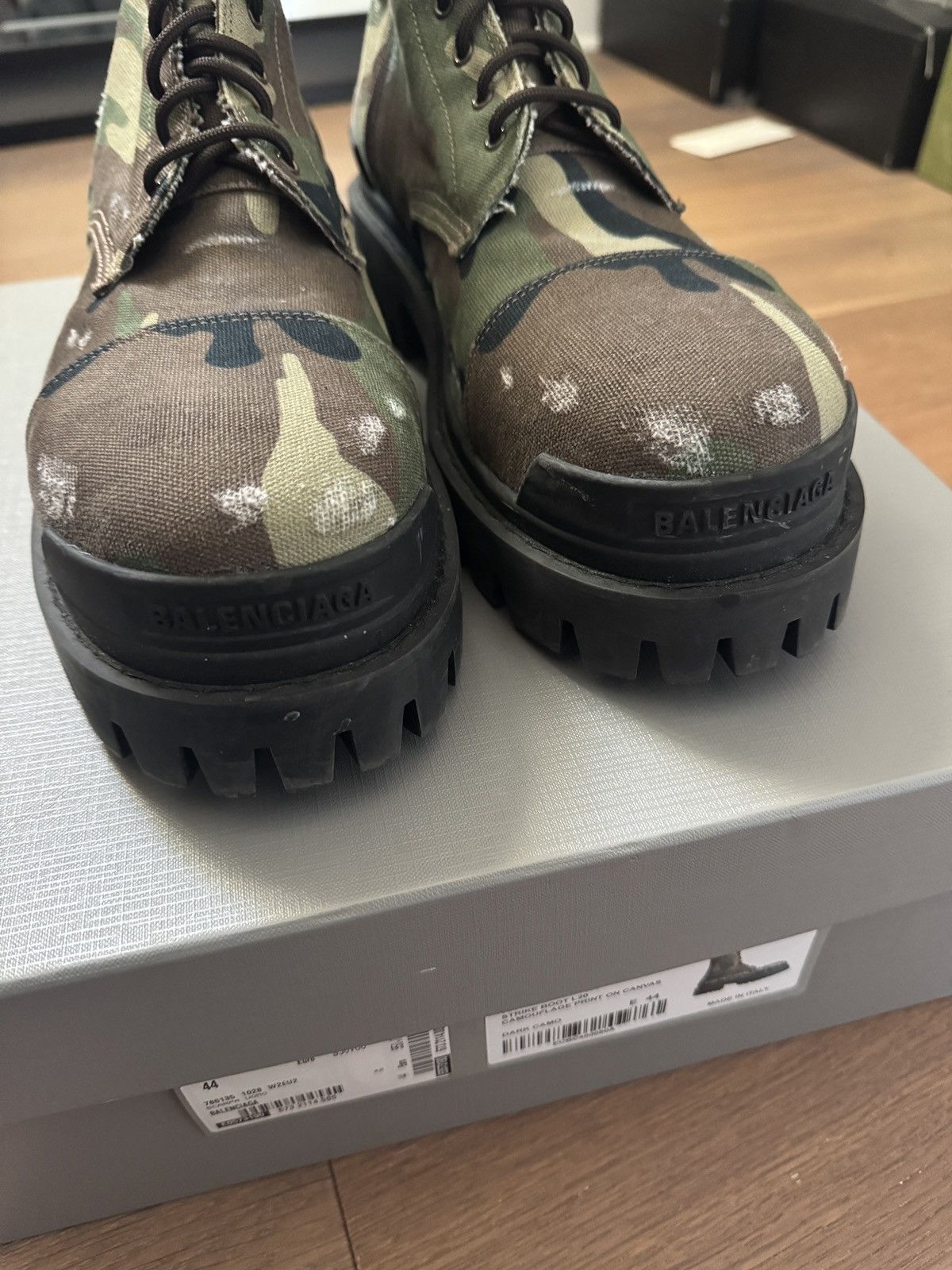Balenciaga BALENCIAGA CAMO STRIKE BOOTS Size US 11 / EU 44 - 10 Thumbnail