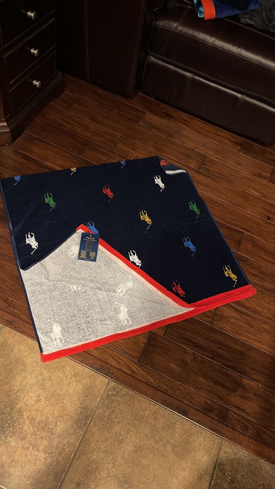 Polo Ralph Lauren NWT Polo Ralph Lauren 35" X 66" Pony Beach Towel in Blue Size ONE SIZE - 5 Thumbnail