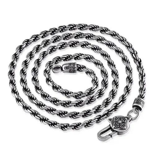 Other 4mm Round Men's Hemp Rope Necklace Size ONE SIZE - 2 Thumbnail