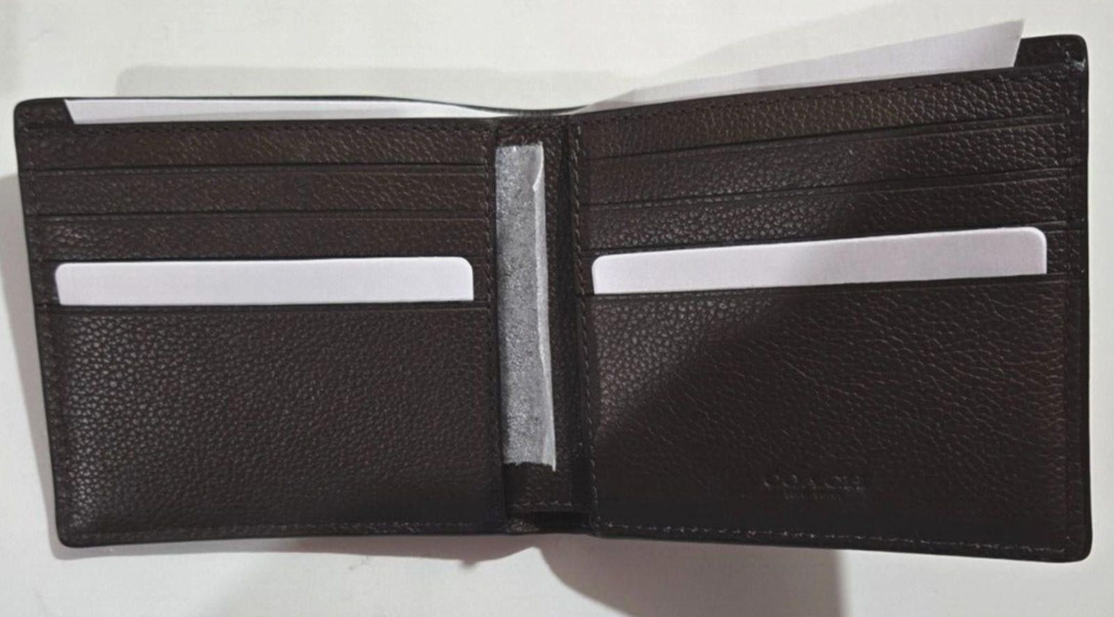 Coach Coach F75084 Men's Wallet Double Billfold Sport Calf NWT Size ONE SIZE - 3 Thumbnail