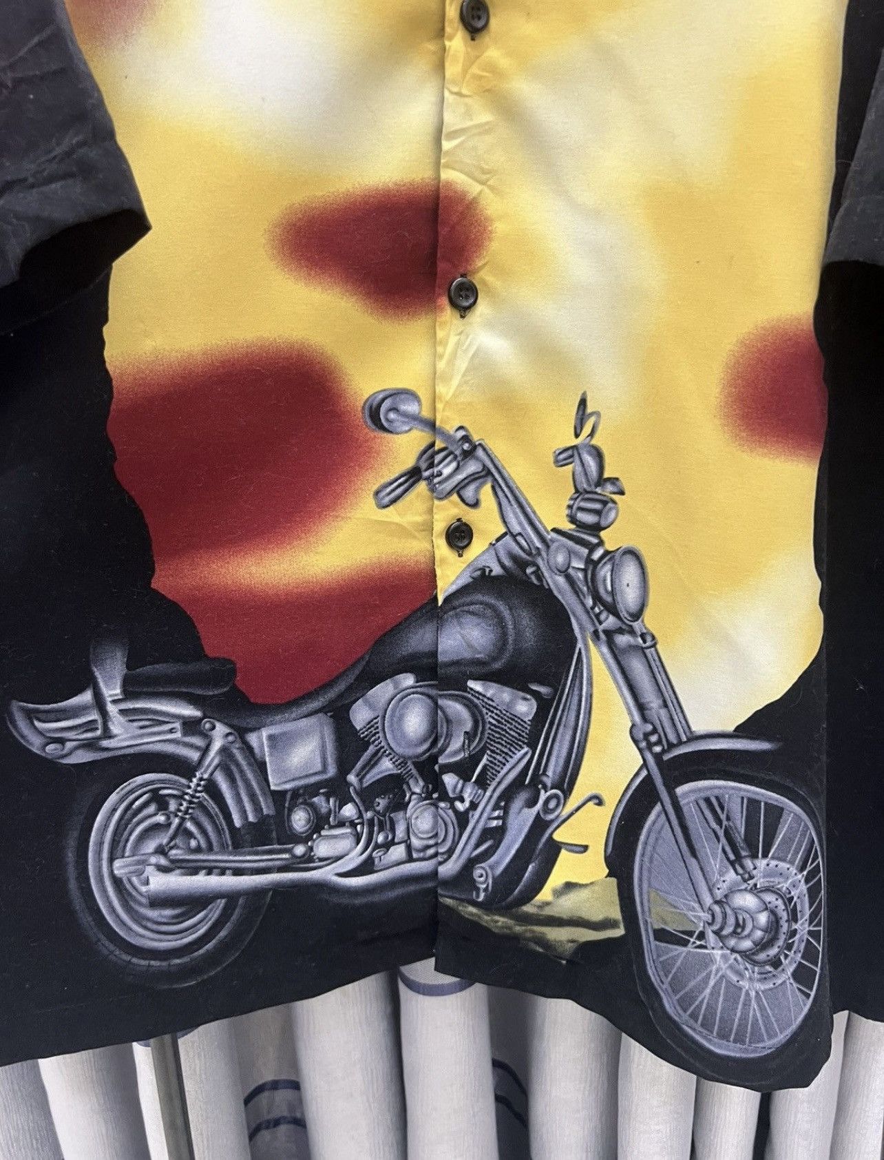 Harley Davidson 90s VINTAGE HARLEY MOTORCYLE BODY JPG STYLE BUTTON UP SHIRT Size US XXL / EU 58 / 5 - 2 Thumbnail