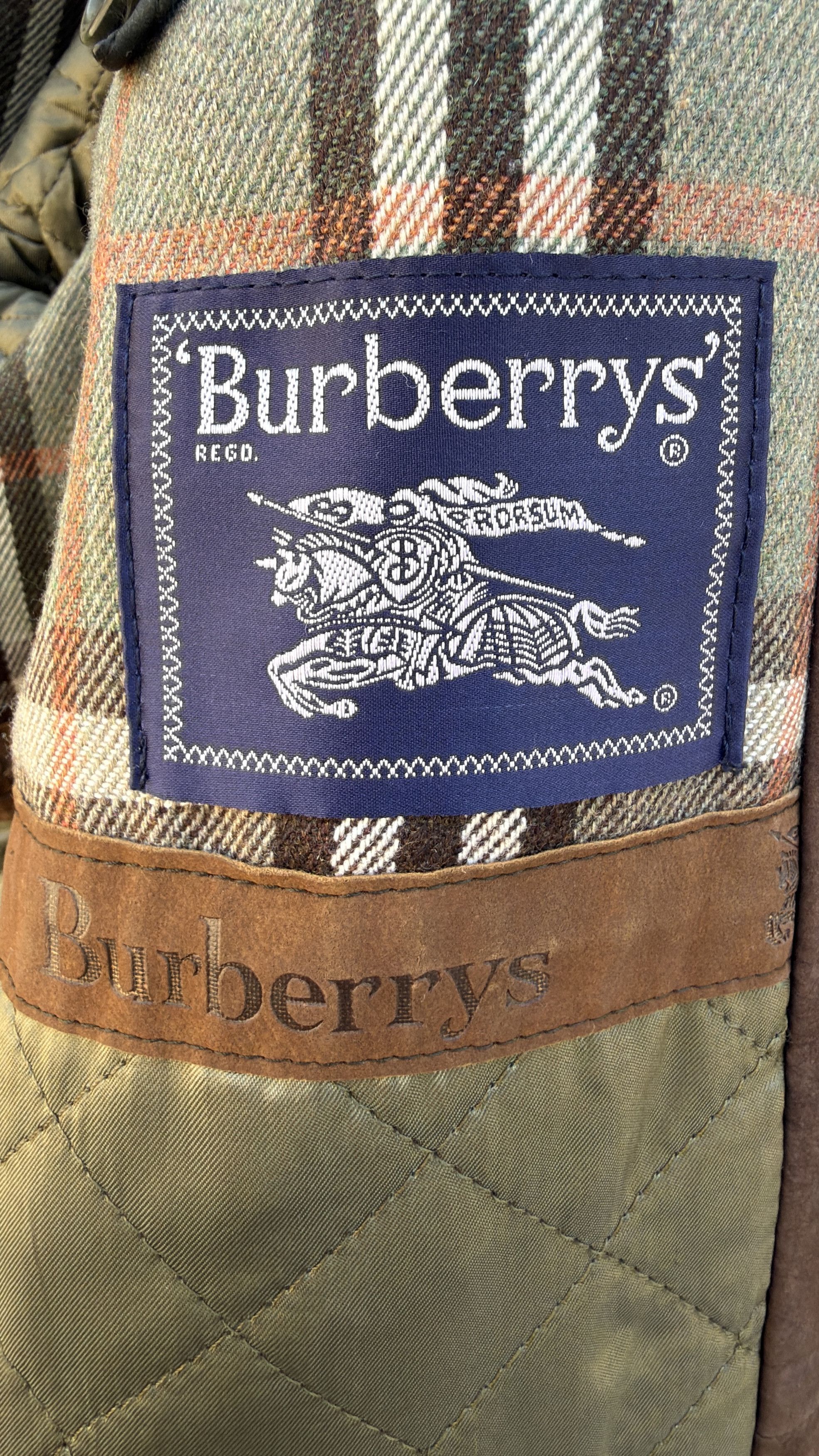 Burberry 🔥 Burberrys down jacket leather parka western Size US L / EU 52-54 / 3 - 13 Thumbnail