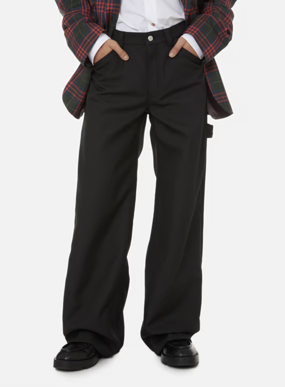 Courreges Ferragamo nylon wide leg pants. Size US 30 / EU 46 - 1 Thumbnail