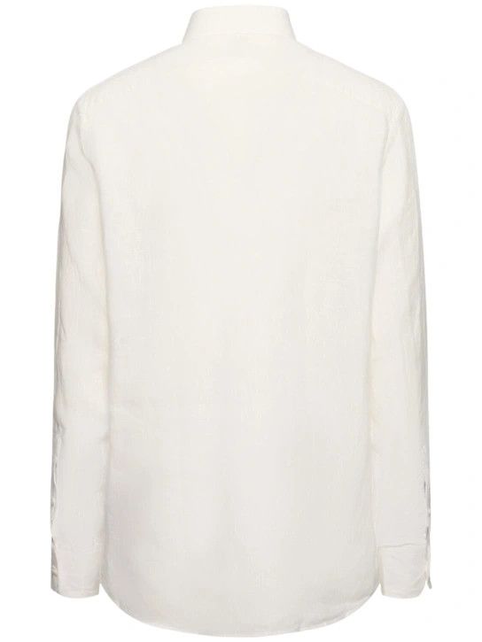 Z Zegna o1lsvrm0525 Linen Shirt in White Size US S / EU 44-46 / 1 - 2 Thumbnail