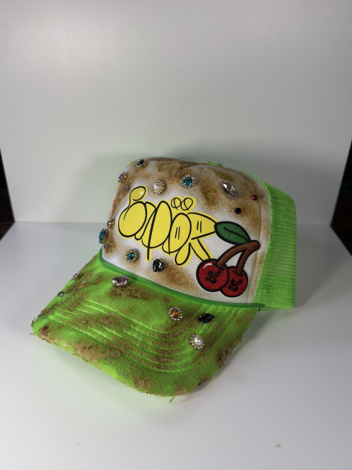 Other Liqör Atelier Lime Green Crystal Trucker Size ONE SIZE - 1 Preview