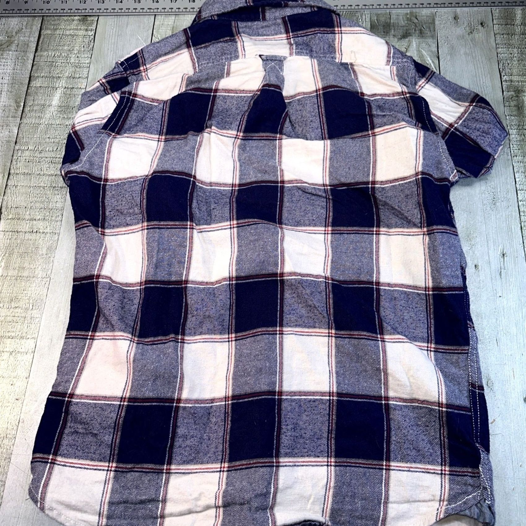 Hudson VINTAGE Hudson & Barrow Mountain Flannel Shirt S Men Blue Cream 100% Cotton Long Sleeve Button-Up Regular Size Small Size US S / EU 44-46 / 1 - 4 Thumbnail