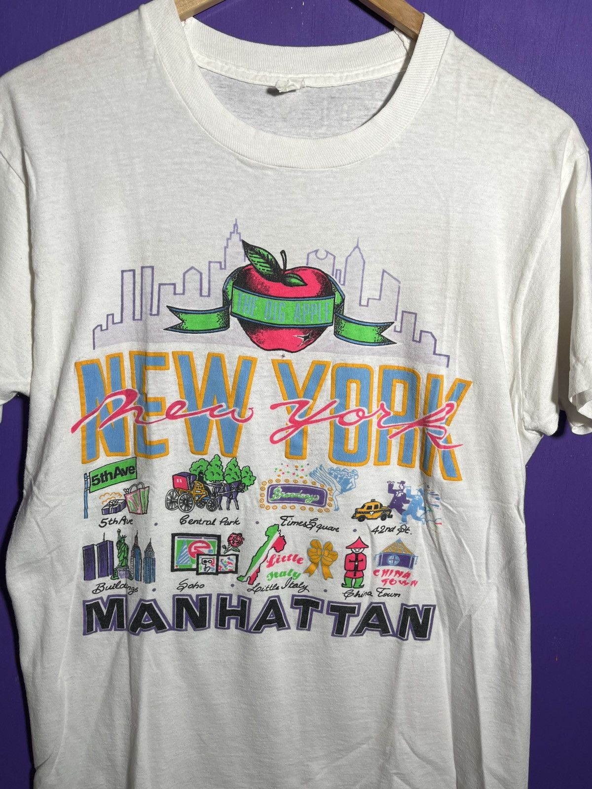 Vintage Vintage 80s New York Manhattan tourist tee Size US M / EU 48-50 / 2 - 3 Thumbnail