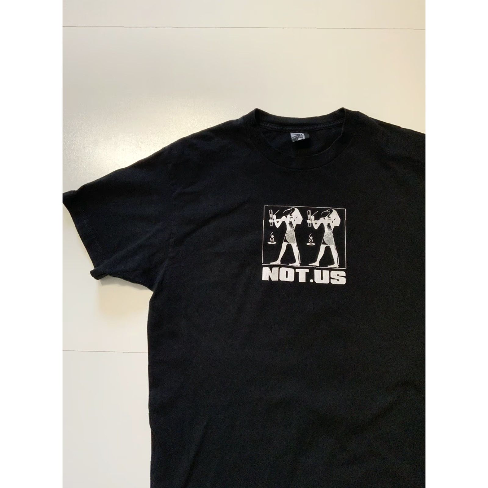 Vintage Nothing Usual Not Us Egyptian Hieroglyphics Black Crewneck Graphic T-Shirt L Mens Sz. L Size US L / EU 52-54 / 3 - 4 Thumbnail