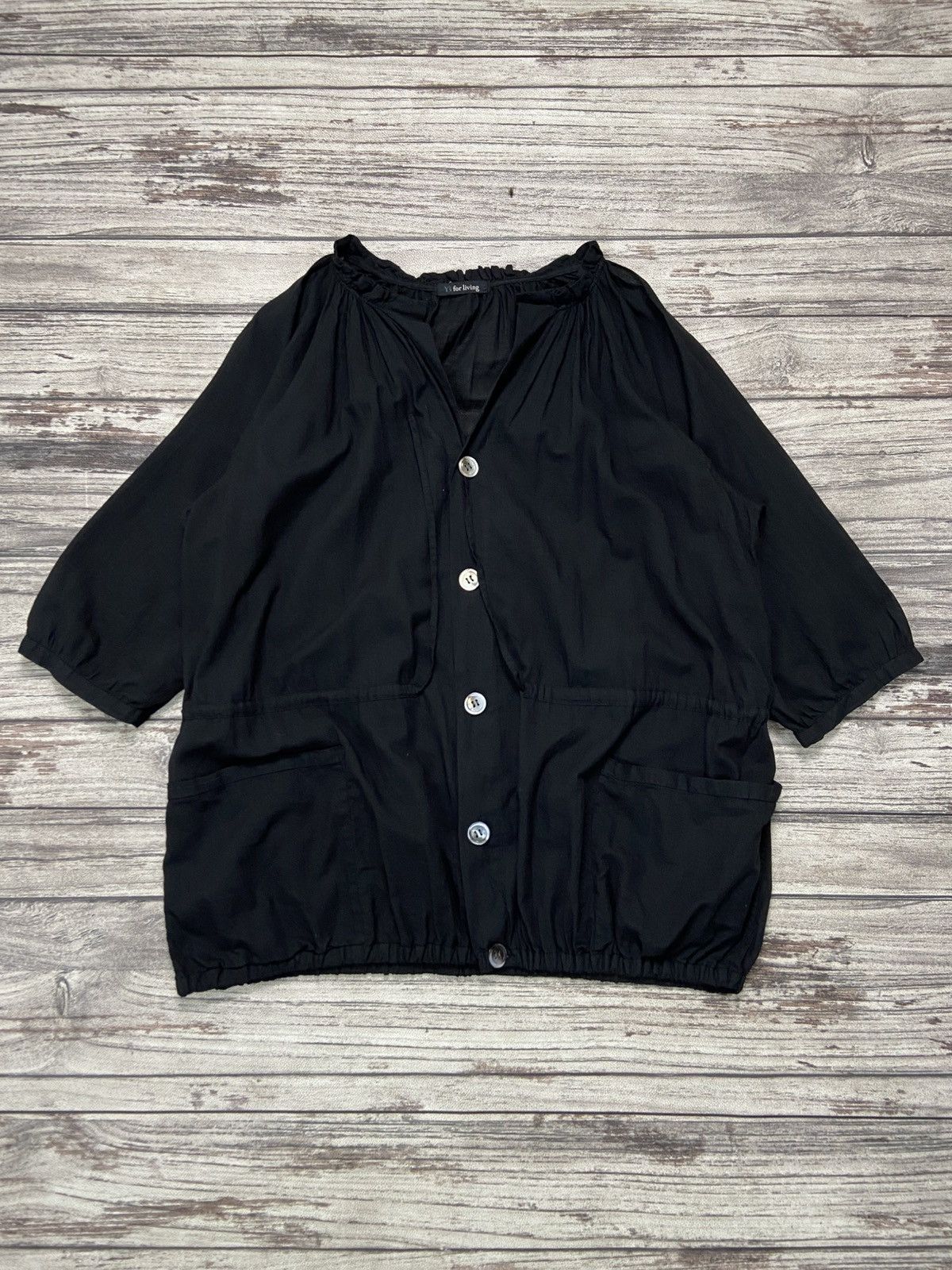 Y's × Yohji Yamamoto Yohji Y's For Living Women Blouse Tie Button Size L / US 10 / IT 46 - 3 Thumbnail