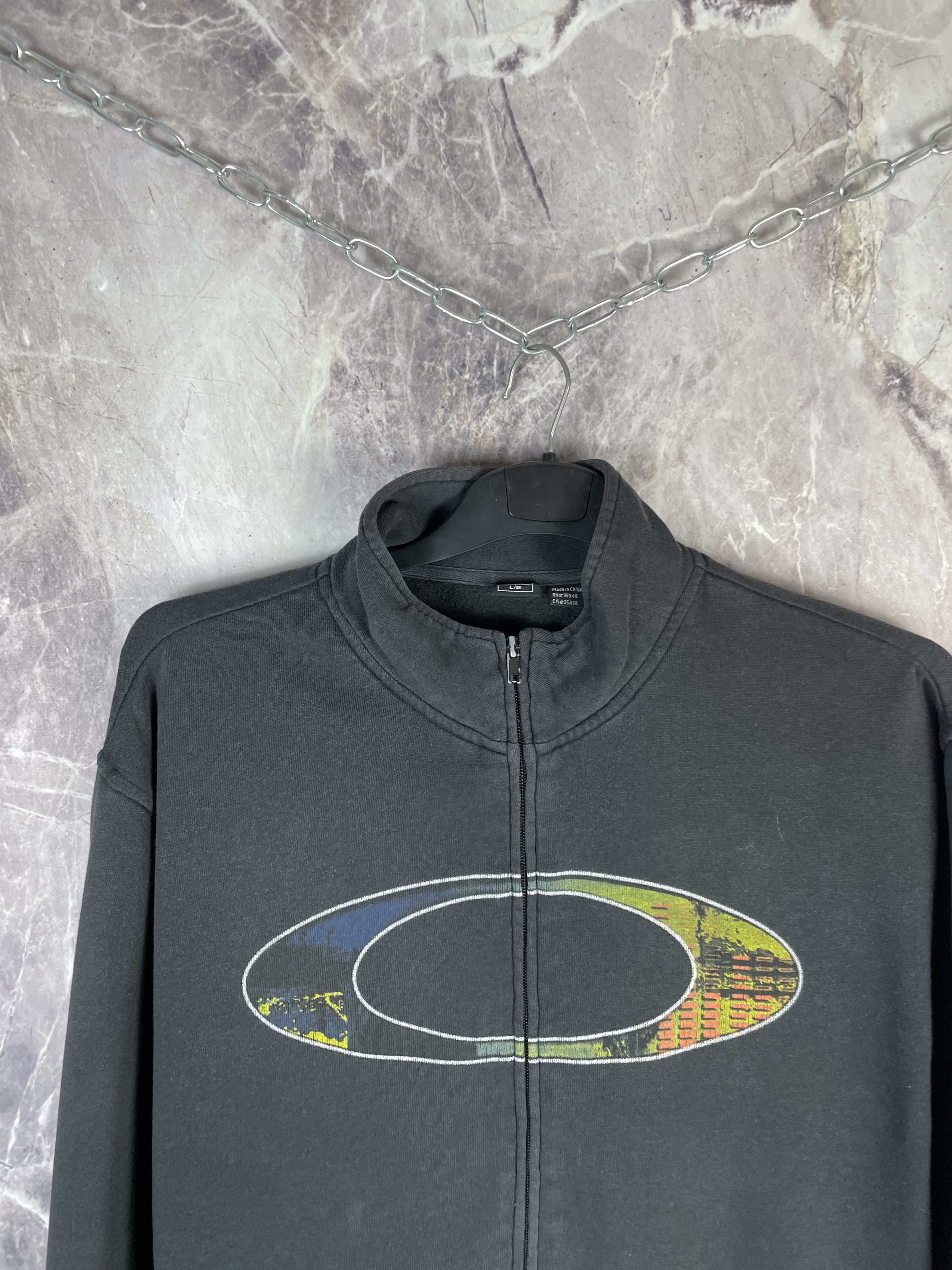 Oakley Vintage 90s Oakley Zip Up Hoodie Size US L / EU 52-54 / 3 - 3 Thumbnail