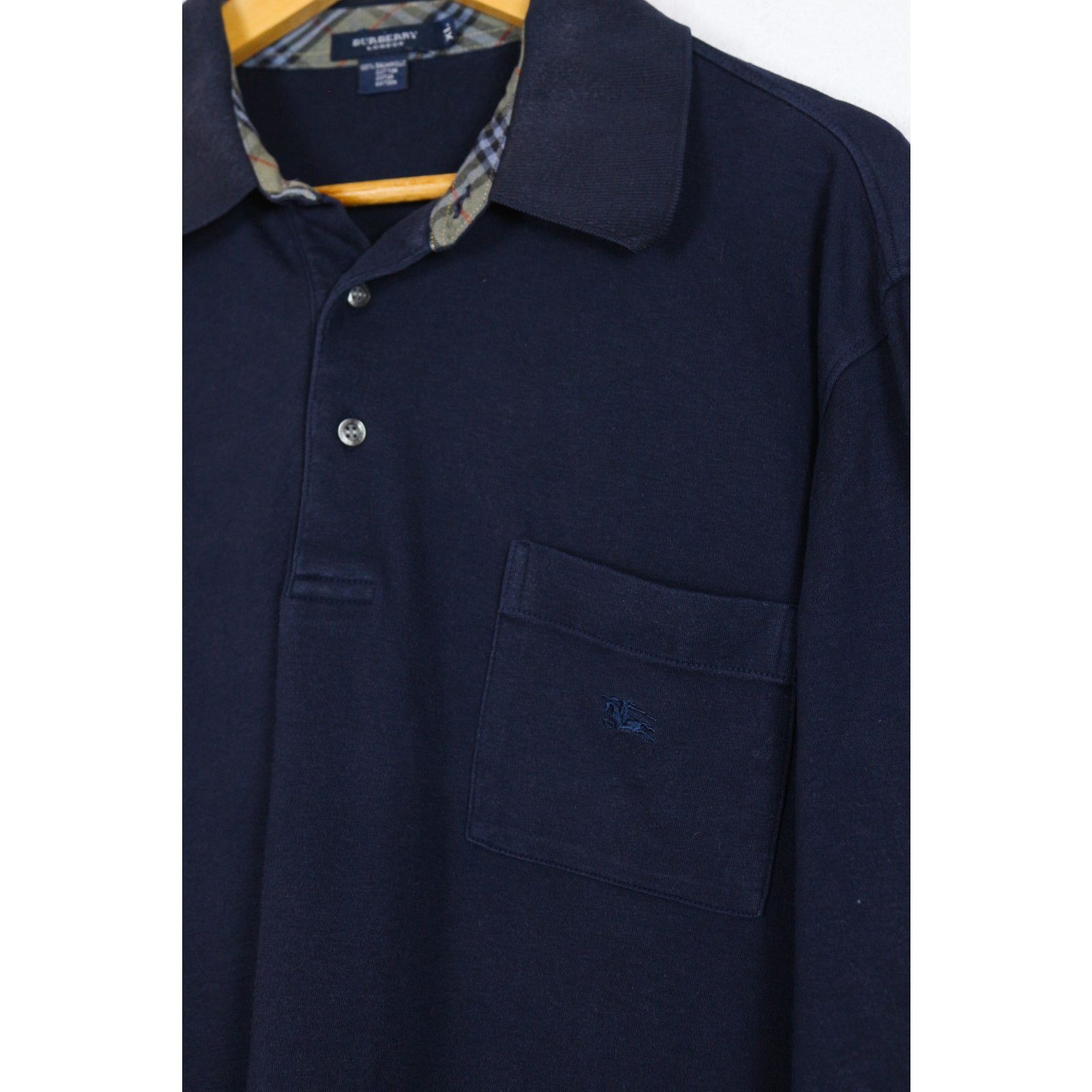 Burberry Vintage Burberry London Logo Knight Rugby Polo Shirt 90s Size US XL / EU 56 / 4 - 3 Thumbnail