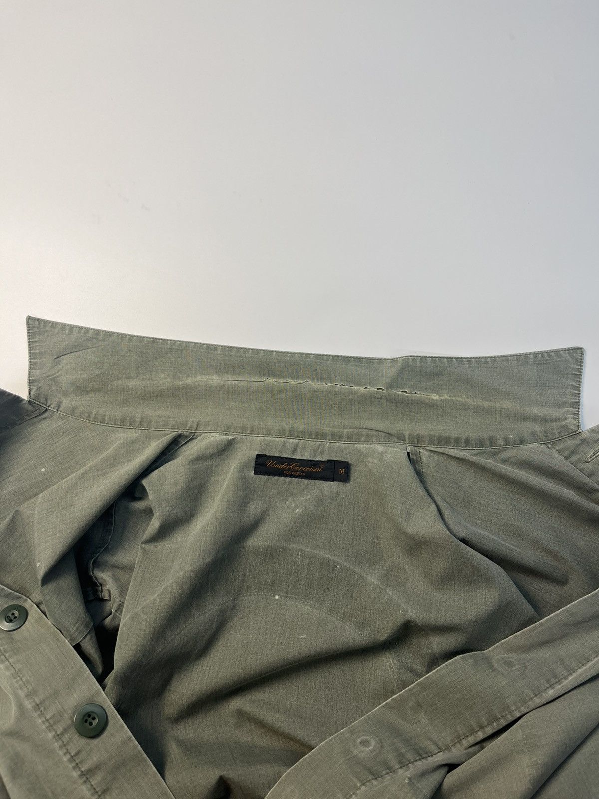 Undercover Undercover SS03 “SCAB” GIZ Motif Washed Shirt Size US M / EU 48-50 / 2 - 13 Thumbnail