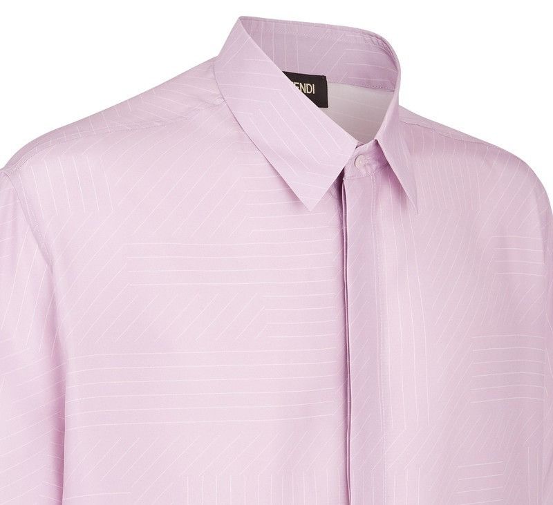 Fendi o1loc1c1024 Lavender Silk Shirt in Pink Size US S / EU 44-46 / 1 - 3 Thumbnail
