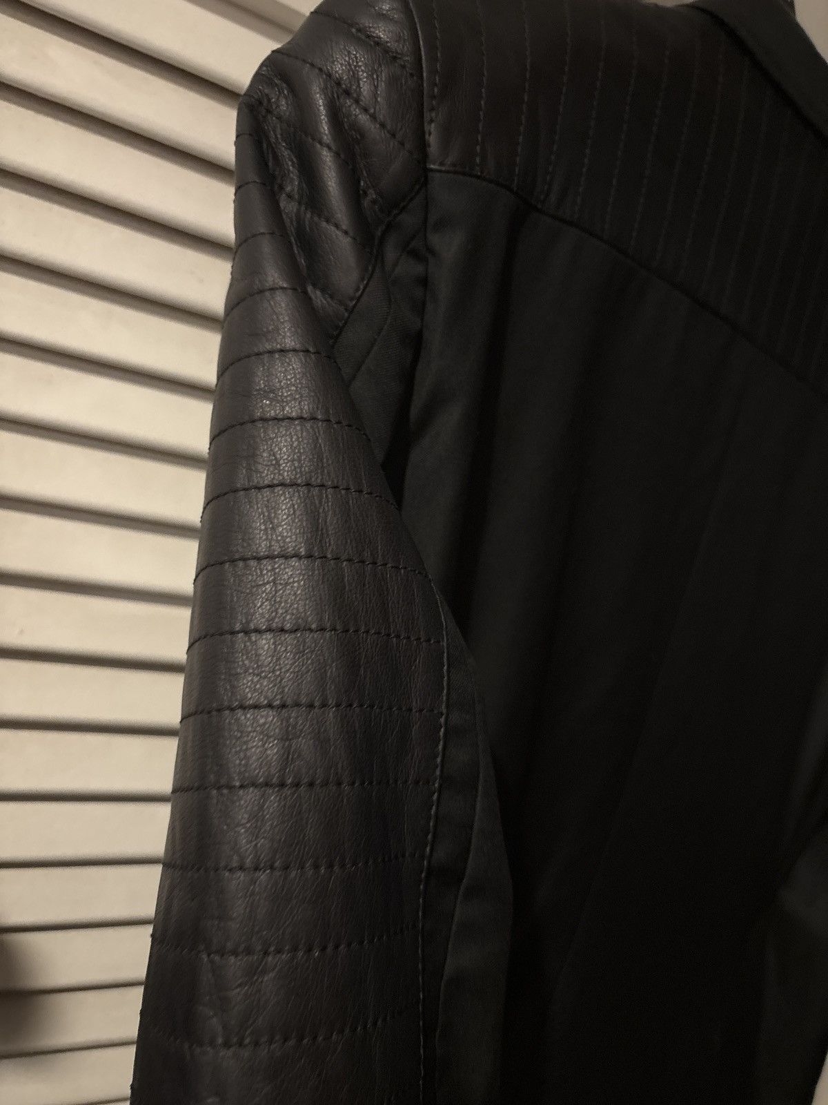 Pierre Balmain Pierre balmain 100% wool leather shoulder sleeve blazer Size 48R - 3 Thumbnail