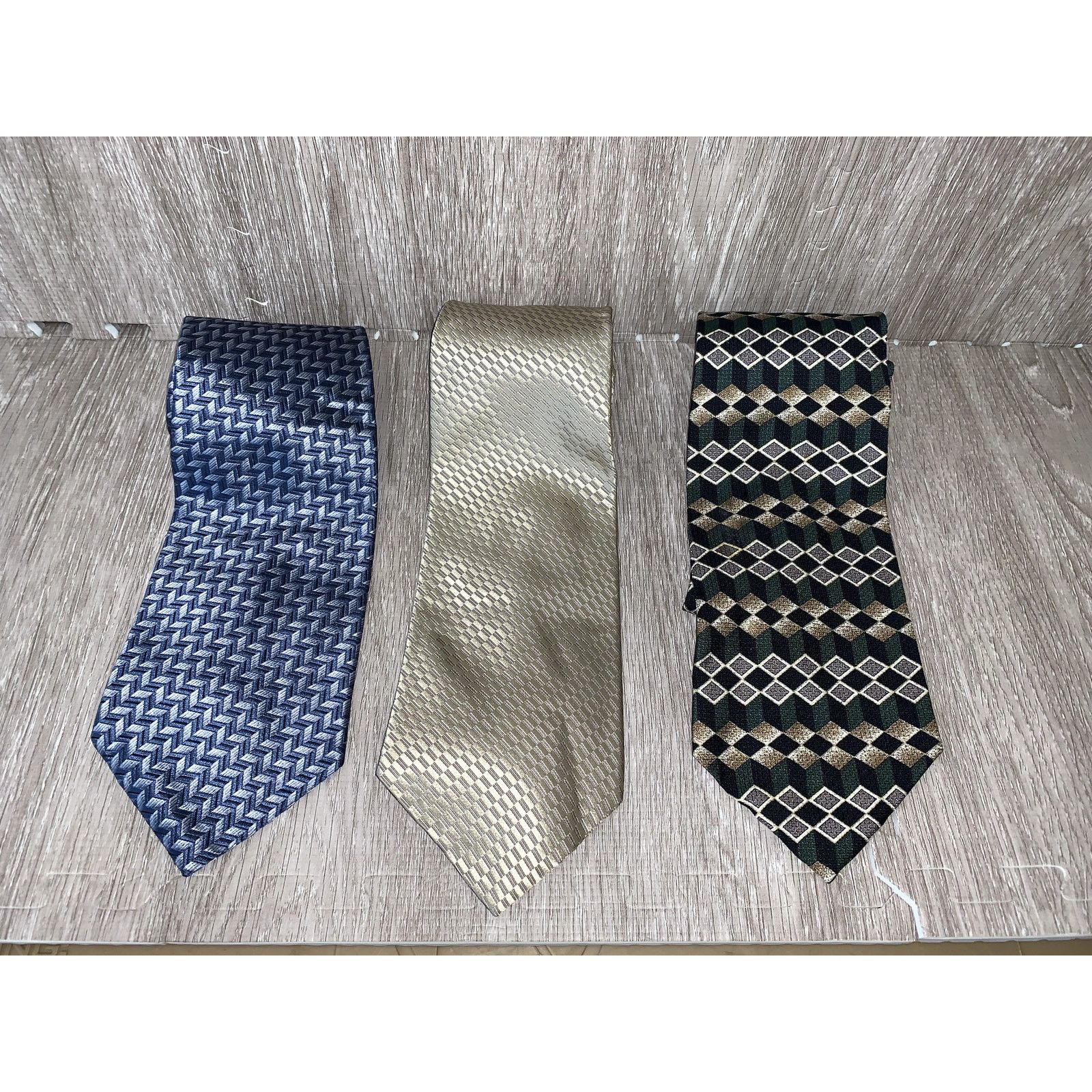 Geoffrey Beene Geoffrey Beene Men's Silk Tie Set of 3 Multicolor Geometric Size ONE SIZE - 1 Thumbnail