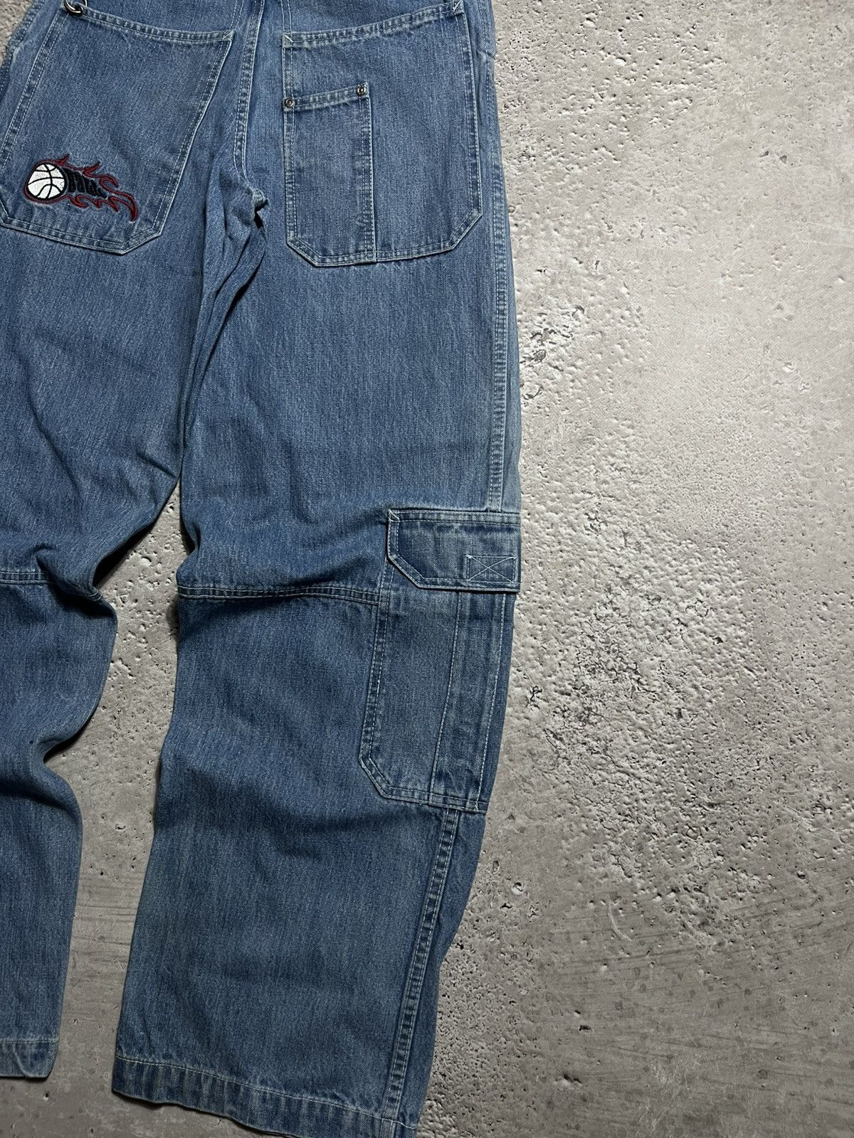 Vintage Vintage Y2K Baggy Carpenter Jeans Flame Basketball Patch Size US 29 - 5 Thumbnail