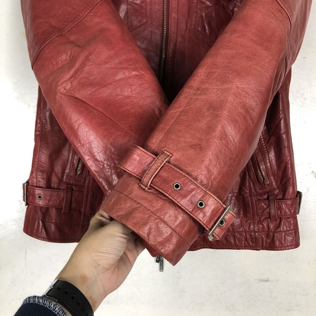 Japanese Brand 🔥VINTAGE BONDAGE LEATHER BIKER JACKET ASM ISSEY MIYAKE Size US M / EU 48-50 / 2 - 15 Thumbnail