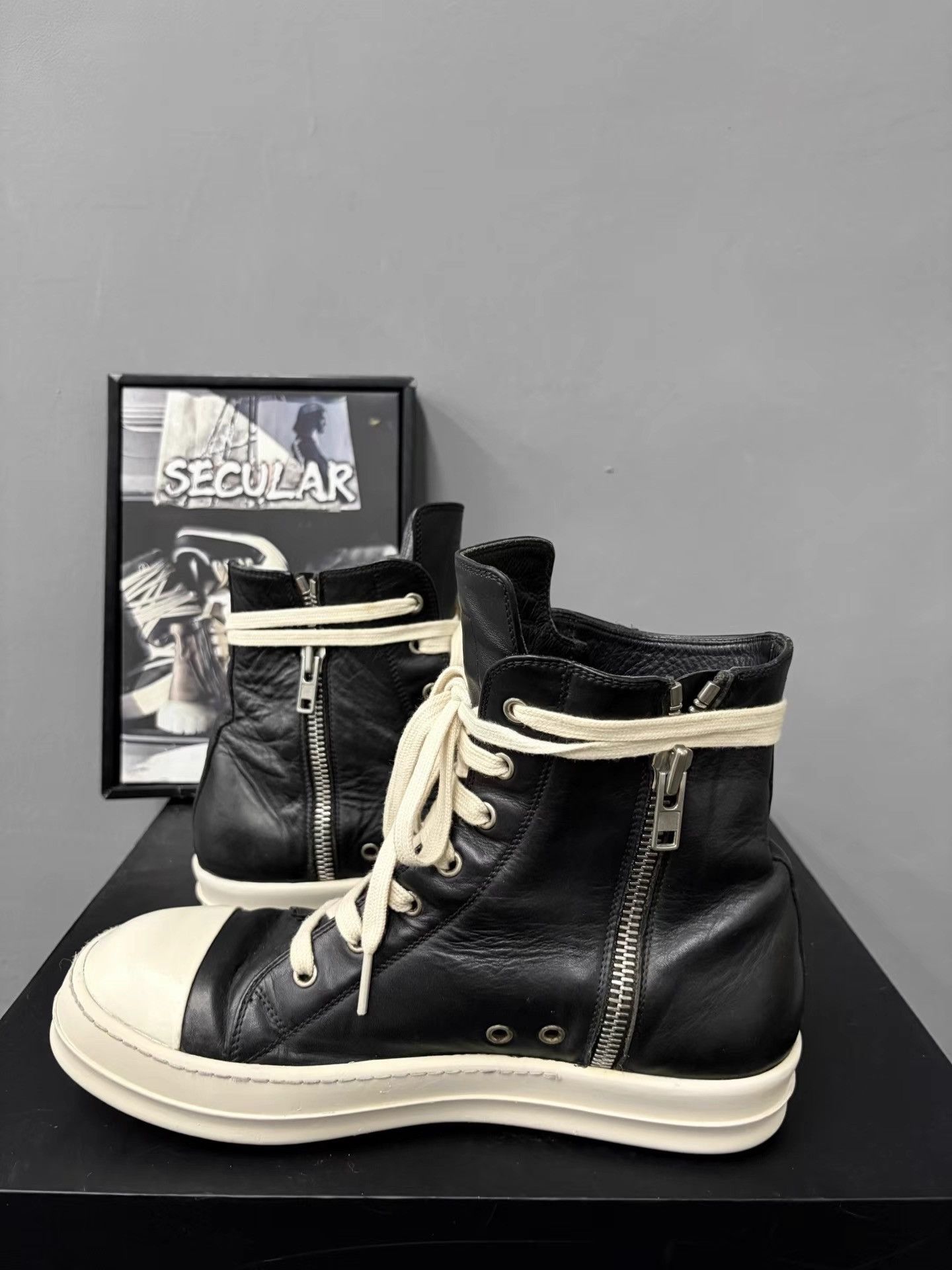 Rick Owens Rick Owens Mainline Black White Ramones Sneakers K34 Size US 8.5 / EU 41-42 - 5 Thumbnail