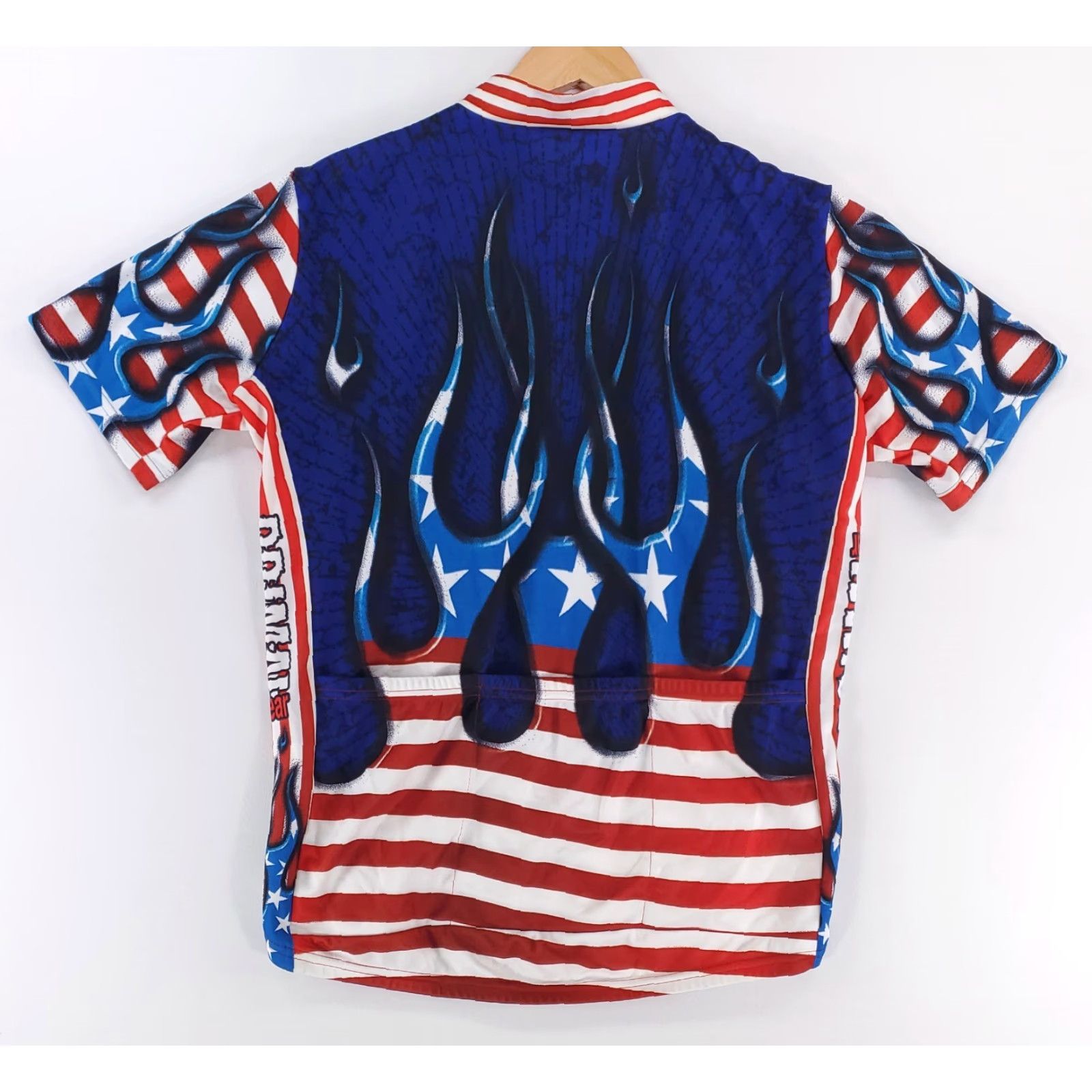 Vintage Primal Cycling Jersey Flame Out Red White Blue Short Sleeve Mens XL Size US XL / EU 56 / 4 - 3 Thumbnail