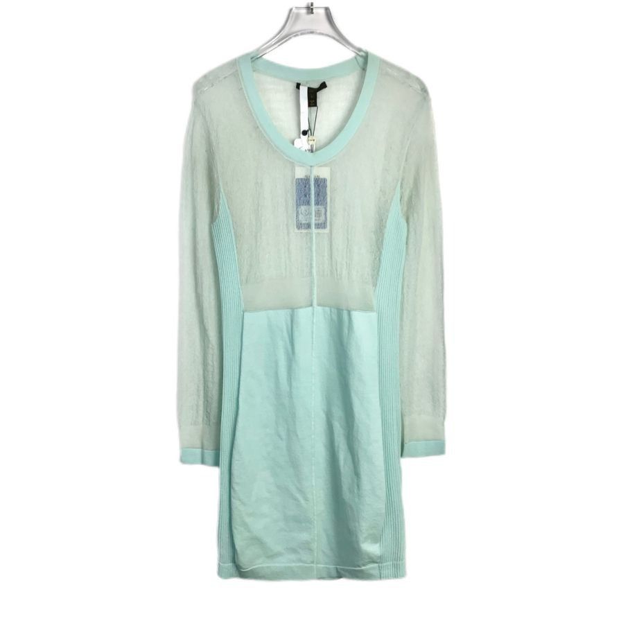 Louis Vuitton [Louis Vuitton] Cutout Panel Blue Round Neck Long-Sleeve Dre Size L / US 10 / IT 46 - 1 Thumbnail