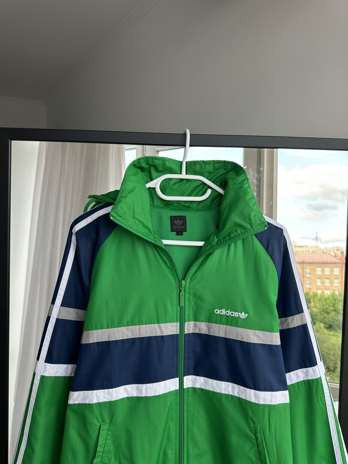 Adidas Vintage Adidas Firebird 00s Nylon Green Men's Jacket Sz S Size US S / EU 44-46 / 1 - 2 Thumbnail