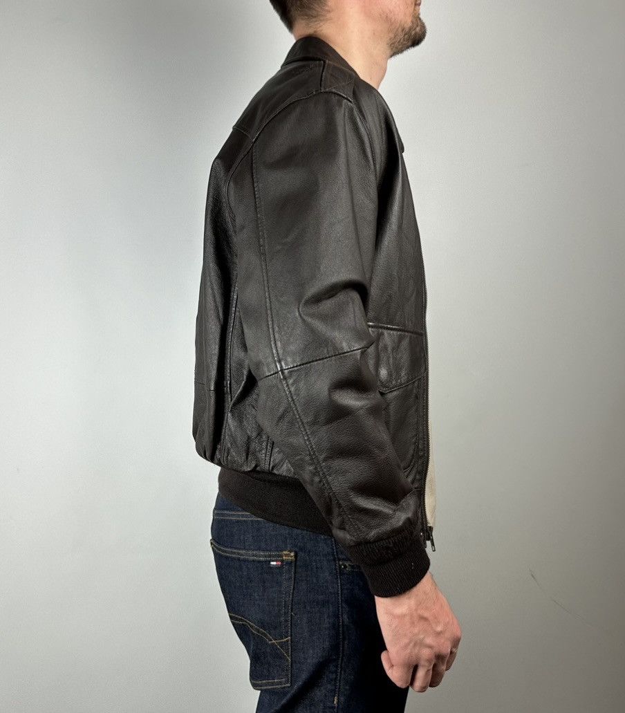 Vintage Airborne Vintage Leather Flight Bomber Jacket Size S Size US S / EU 44-46 / 1 - 2 Thumbnail